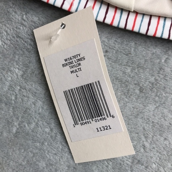 Eberjey M/L Bikini Striped Top with Solid Bottom New with tags - Picture 9 of 11